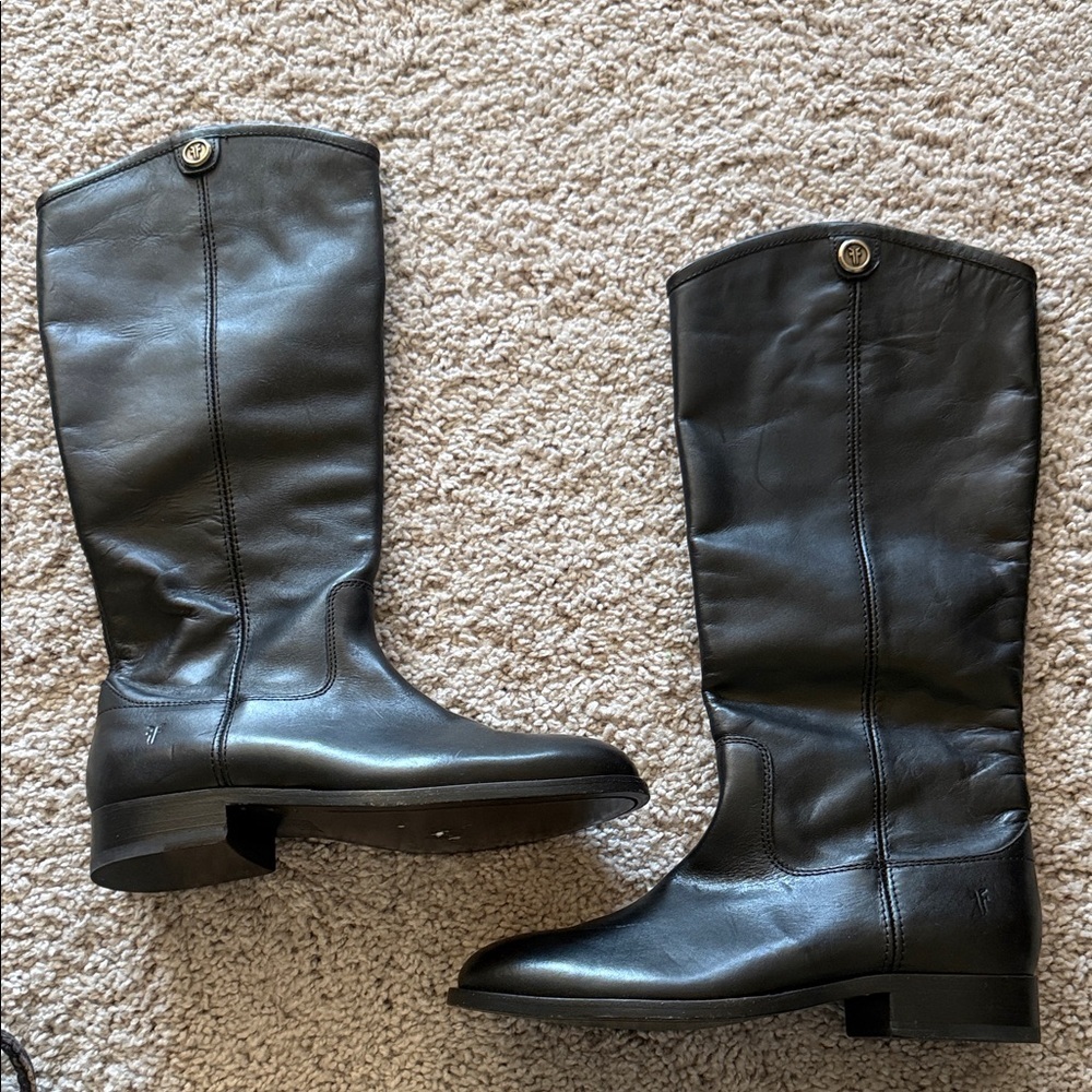 Frye Black Leather Riding Boots Size 5.5